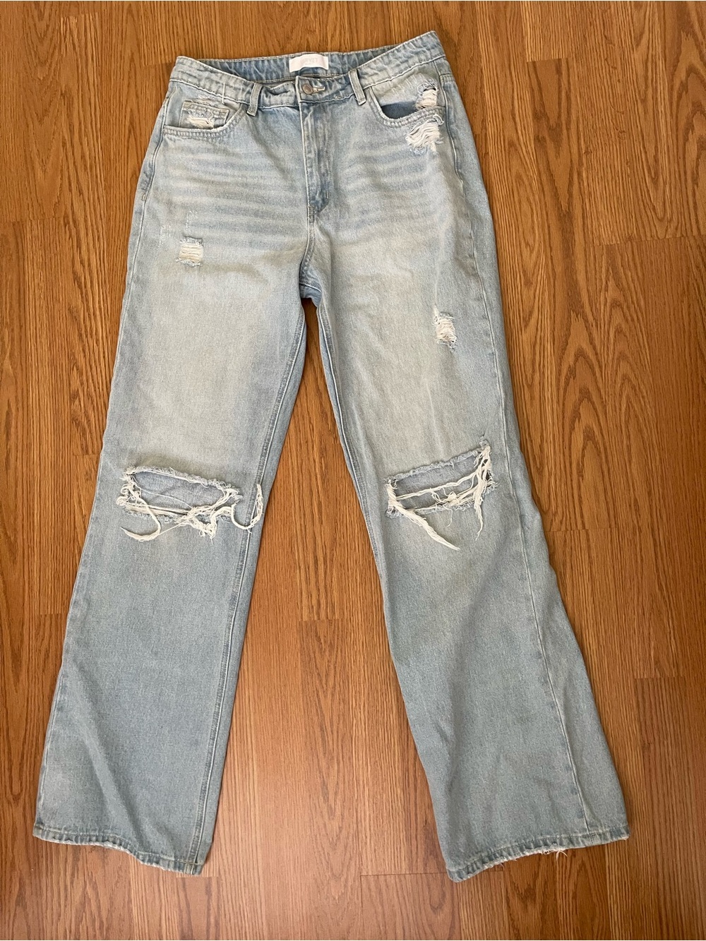 Vervet 90s high-rise Light Wash Distressed Women's Jeans